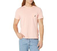 Nautica Solid Crew Neck Short Sleeve Pocket T-Shirt Camiseta, Arena de Coral, XL para Hombre