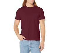 Nautica Solid Crew Neck Short Sleeve Pocket T-Shirt Camiseta, Armario de Barco Borgoña, L para Hombre