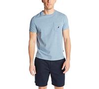 Nautica Solid Crew Neck Short Sleeve Pocket T-Shirt Camiseta, Deep Anchor Moteado, XXL para Hombre
