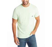 Nautica Solid Crew Neck Short Sleeve Pocket T-Shirt Camiseta, Oxidado, XL para Hombre