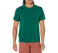 Nautica Solid Crew Neck Short Sleeve Pocket T-Shirt Camiseta, Tidal Green, XXXXL para Hombre