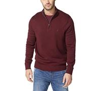 Nautica Sudadera con Cremallera para Hombre Suéter, borgoña, L