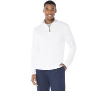 Nautica Suéter con Cremallera de un Cuarto para Hombre, Blanco Brillante, XXL