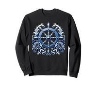 Náutica Timón Rosas Olas Mar Velero Marítimo Sudadera