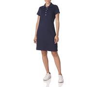 Nautica - Vestido Tipo Polo de algodón elástico de Manga Corta para Mujer, Azul Marino Mares, S