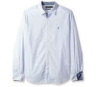 Nautica W74103 Camisa Casual, Azul (Deepwater), Small (Tamaño del Fabricante:S) para Hombre