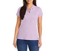 Nautica Women's 3-Button Short Sleeve Breathable 100% Cotton Polo Shirt