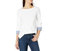 Nautica Women's Boatneck 3/4 Sleeve 100% Cotton Shirt