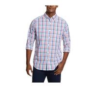 Nautica Wrinkle Resistant Long Sleeve Button Front Shirt Camisa Abotonada, Coral (Dreamy Coral), M para Hombre