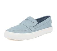 Nautica Zapatos deportivos tipo mocasín para mujer, informales, cómodos, para caminar, con plantilla acolchada y suela blanca, Azul claro, 10