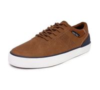 Nautica Zapatos náuticos clásicos con cordones para hombre, de caña baja, a la moda, elegantes y cómodos zapatos casuales, Tostado Azul Marino, 10.5