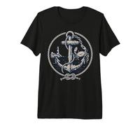 Nautical Anchor Crab Lighthouse Ocean Design Camiseta Premium