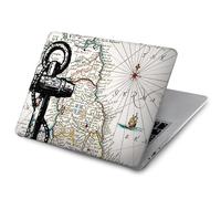 Nautical Chart Funda Carcasa Case para MacBook Pro 14 M1-M5 A2442 A2779 A2992 A2918 A3112 A3185 A3401 A3434 A3112