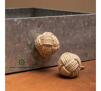 Nautical.Gift.Decor - Juego de 12 pomos de cuerda de yute para armarios, decoración de herrajes náuticos