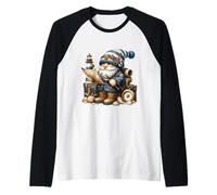 Nautical GNOME For Men Lighthouse Keeper and Boat Captain Camiseta Manga Raglan