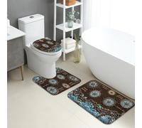 Nautical Journey - Tapete de baño de secado rápido, diseño vintage de rueda de barco y océano, tapete de ducha antideslizante, tapete de ducha antideslizante de franela costera de verano, lavable