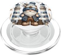 Nautical Lighthouse GNOME For Women and Men Funny Boating PopSockets PopGrip para MagSafe