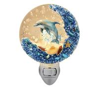 Nautical Night Lamp - Inspired Wall Light | Retro Starfish Coral Design Plug-in Accent, Underwater Sea Creature Theme Decor for Cottage, Coastal Bedroom, Bathroom, Seaside Living Room, Beach
