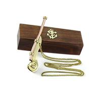 Nautical Replica Hub Bosun's Whistle - Tubo de latón y cobre con caja de almacenamiento