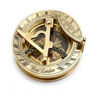 Nautical Replica Hub Brújula de latón con Reloj Solar, Coleccionable, de Regalo, decoración