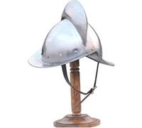 Nautical Replica Hub Casco español Morion de peine español, casco español de barco de acero Morion, casco abierto de combate de Halloween