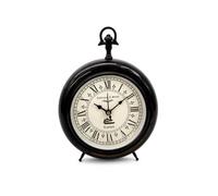 Nautical Replica Hub Reloj de mesa estilo reloj de bolsillo, reloj de escritorio antiguo de Londres para estante, mesa de estudio y mesita de noche (negro, 8.9 x 21.5 x 25.4 cm)