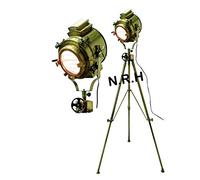 Nautical Replica Hub Royal Designer - Lámpara de pie con trípode de latón antiguo