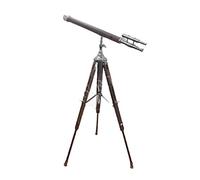 Nautical Replica Hub Telescopio náutico de Doble Barril de Cuero marrón con Soporte de trípode