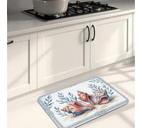 Nautical Seahorses - Alfombrillas de cocina para piso, clásico cangrejo y algas marinas, alfombras suaves acolchadas de verano, cómodas, lavables, para fregaderos de cocina, lavadero, baño, 16 x 24