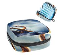 Nautical Trident Ocean Period - Bolsa portátil para almacenamiento de tampones para servilletas sanitarias, Varios colores, 4.7x6.6x6.6 in/12x17x17 cm, Viajes