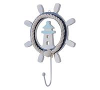 Nautical Wall Hooks - Coastal anchors-style Rustic Oceanic Hangers | Maritime Driftwood-look Beach Theme Coat Hook | Seaside Decorative Hat Towel Pot-holder Rack for Hallway Bathroom Entryway