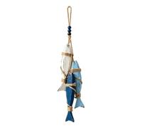 Nautical Wooden Decor, Coastal Wall Art, LED Fish Hanging