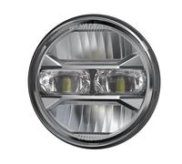 NAUTIG Faro Motocicleta Faro LED 5,75 Pulgadas Con Proyector Angel Eyes H4, 5 3/4" Luz Diurna Y Señal Giro Para Sportster Para Dyna Para Iron 883 Faros Delanteros(Amarillo)