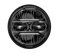 NAUTIG Faro Motocicleta Faro LED 5,75 Pulgadas Con Proyector Angel Eyes H4, 5 3/4" Luz Diurna Y Señal Giro Para Sportster Para Dyna Para Iron 883 Faros Delanteros(Blanco)