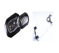 NAUTIG Faro Motocicleta Para F700GS F700 F800GS Para Adv F800 Para GSA 2013-2018 Faros Delanteros LED Con Proyector Luz Circulación Diurna Con Ángulo Haz Alto Faros Delanteros(With protector)
