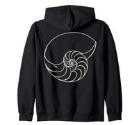 Nautilus Shell Fibonacci Spiral Math Art Sudadera con Capucha