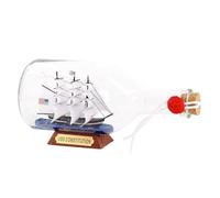 NAUTIMALL Adorno de Cristal con diseño de Pirata del Caribe con Perla Negra, Barco en una Botella, decoración náutica del hogar, Mayflower USS Constitution, USCG, águila, Regalo para niño