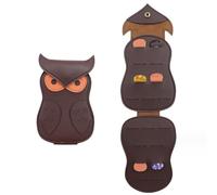 NAUXIU Bolsa de almacenamiento portátil enrollable con forma de búho de dibujos animados para accesorios deportivos S8W4 Entertainment y, Brown