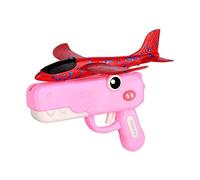 NAUXIU Dinosaur Foam Glider Launcher Toy, Cute Dino Airplane Launcher Toy,Airplane Gliders For Kids,Two Flight Modes,Fun Outdoor Flying Catapult Toys,Birthday Gifts & Party Favors(A)