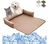 NAUXIU Heatrelief Cooling Dog Bed,Self Cool Dog Sofa Mat with Ice Silk Fabric,Machine Washable,Reduce Stress Due To High Temperatures,Suitable for of Cats and Dogs-C||70 * 70cm