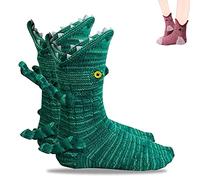 NAUXIU Knit Crocodile Socks,Crocodile Socks,Floor Socks Christmas Socks,Calcetines De Cocodrilo De Punto,Knit Socks Unisex Shark Crocodile Shape Socks,Winter Warm Supply Indoor Floor Socks