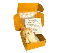 NAUXIU Mini conejito de peluche - Bonito regalo de Pascua 2025, conejo positivo en una caja, animal de peluche suave y flexible, apoyo emocional y regalo inspirador, perfecto para cestas y abrazos