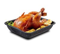 NAVA Bandeja de horno | 39,5 x 33,5 x 7 cm, 6,5 L | Bandeja profunda con revestimiento de granito | para hornear carne y pasteles