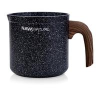 NAVA Milchtopf 1 L | Stielkasserolle mit Granitbeschichtung Nature zum Aufkochen von Milch | Schmelzen von Schokolade