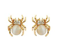 navachi 18 K chapado en oro cristal blanco created-opal araña az2403s Stud Pendientes