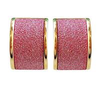 Navachi 18 quilates chapado en oro cuadrado arco iris plata purpurina Omega pendientes, Zinc Glitter zinc, Zinc Glitter Zinc