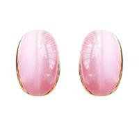 Navachi Pendientes chapados en oro de 18 quilates con cristales multicolor creados-ópalo arcoíris Omega Back, Metal Cristal, Ópalo creado,