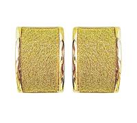 Navachi Pendientes cuadrados chapados en oro de 18 quilates con purpurina de plata arcoíris, Zinc Purpurina zinc