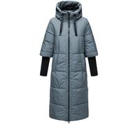 NAVAHOO Abrigo de invierno 'Ciao Miau XIV' azul / negro S azul / negro