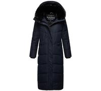 Navahoo Abrigo de invierno para mujer, abrigo acolchado cálido, extralargo con capucha extraíble, llamativo, XIV XS-XXL, azul marino, S